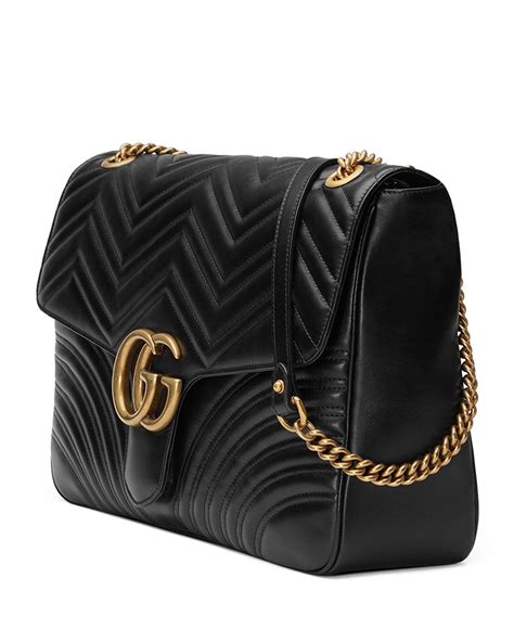 big gucci urse black shiny leather|gucci quilted handbags.